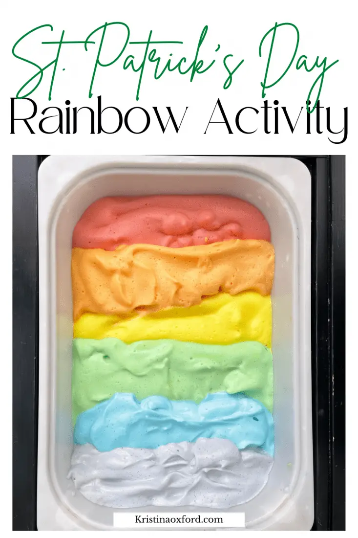 This taste-safe preschool rainbow sensory activity is so simple to set up and is honestly perfect for all ages. Hid things inside or just let them scoop and pour.