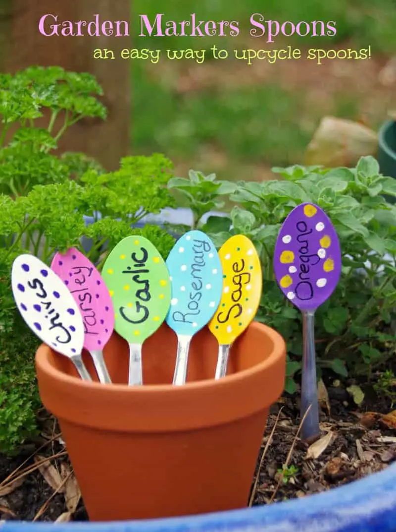 Painted Spoon Garden Markers