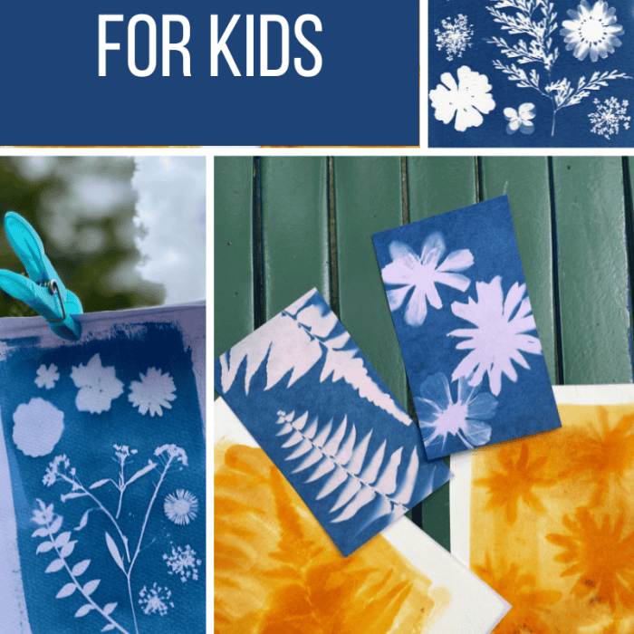 Sun Print and Cyanotype Art for kids