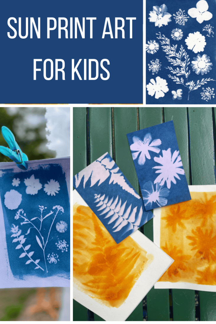 Sun Print and Cyanotype Art for kids